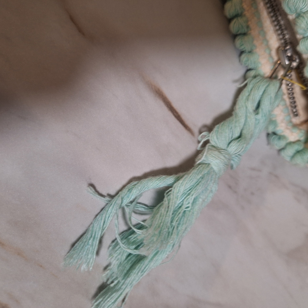 Antonello Tedde Piatta Rombi Mint Green Clutch – Handmade in Italy - Picture 9 of 10